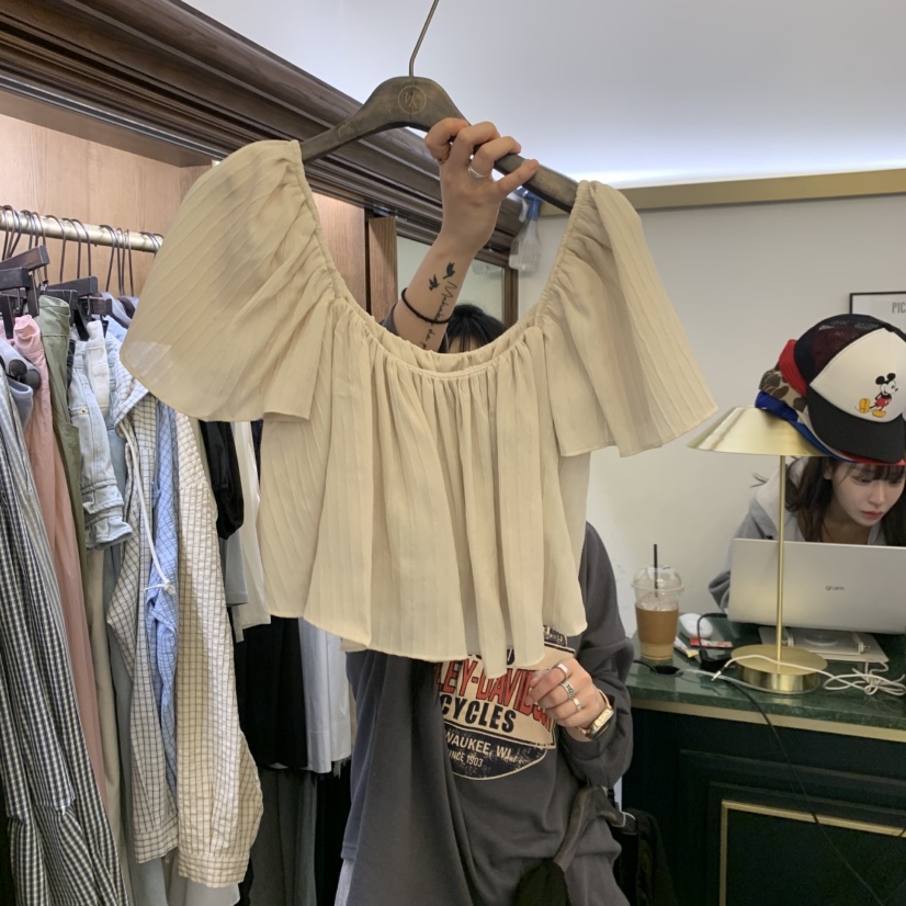 VIRKIN韓國直郵實拍女士新品休閑時尚熱賣職業襯衫蕾絲衫VIRKIN襯衫/蕾絲衫圖色4