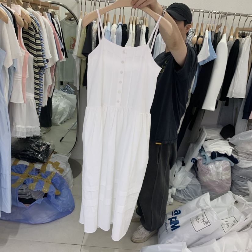 LELEN韓國東大門直郵女裝新款推薦職業26春夏時尚連衣裙褶裥LELEN連衣裙圖色1