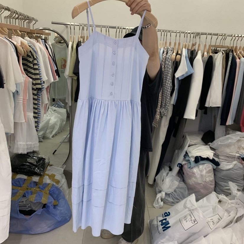 LELEN韓國東大門直郵女裝新款推薦職業26春夏時尚連衣裙褶裥LELEN連衣裙圖色2