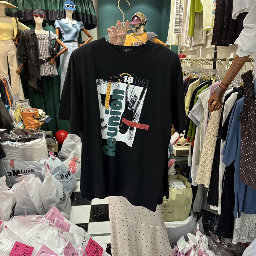 3COLOR韓國直郵實拍女裝新品時尚T恤Three colorT恤圖色3