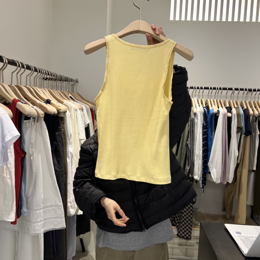 PLATE韓國代購女士新品休閑熱賣推薦時尚人氣26春夏吊帶背心PLATE吊帶/背心