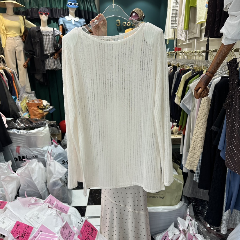 3COLOR韓國直郵女士新款人氣長袖T恤Three color長袖T恤圖色1