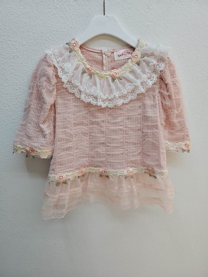 REDPIG韓國東大門代購女裝新款人氣時尚推薦26春夏襯衫蕾絲衫Red Pig襯衫/蕾絲衫圖色2