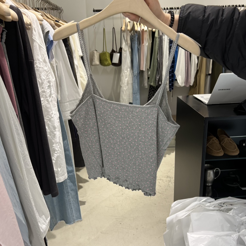 PLATE韓國直郵女裝新款推薦熱賣休閑26春夏時尚職業吊帶背心PLATE吊帶/背心