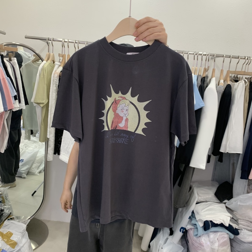 LELEN韓國東大門代購女裝新品人氣時尚休閑推薦熱賣職業T恤LELENT恤圖色3