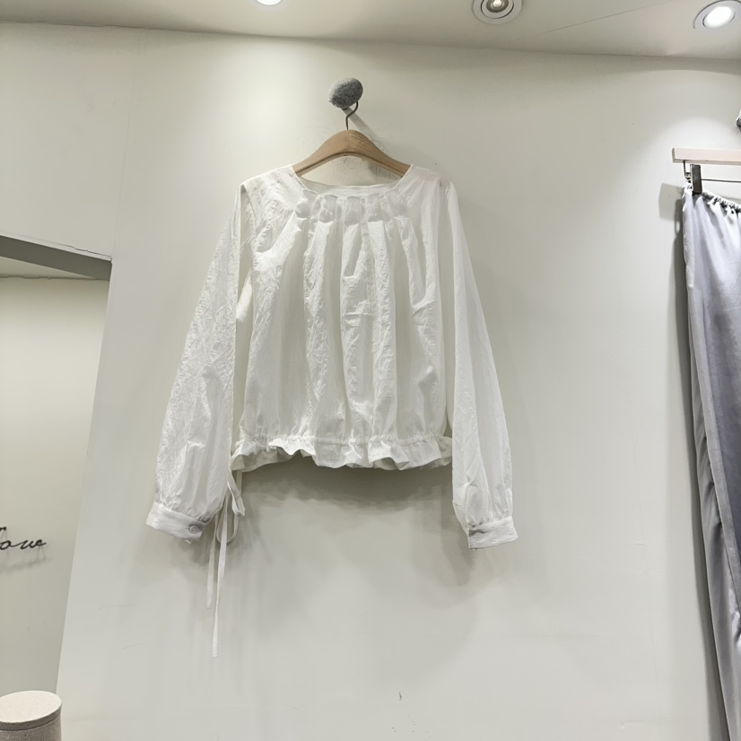 THE LOW韓國直郵實拍女士新款推薦休閑職業襯衫蕾絲衫褶裥THE LOW襯衫/蕾絲衫圖色1