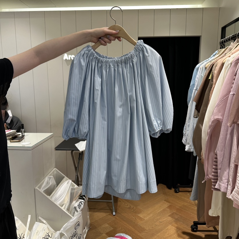 ARC韓國東大門代購女士新品推薦人氣職業休閑襯衫蕾絲衫露肩ARC EN CIEL襯衫/蕾絲衫圖色2