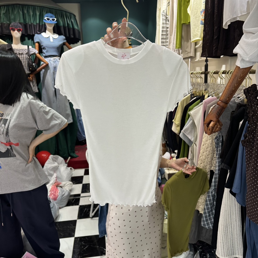 3COLOR韓國直郵女士新品26春夏T恤Three colorT恤圖色1