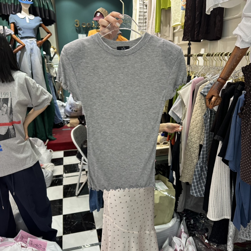 3COLOR韓國直郵女士新品26春夏T恤Three colorT恤圖色3