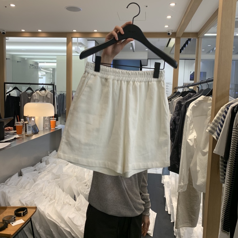 OBJECT韓國代購女裝新款人氣職業推薦熱賣休閑時尚短褲亞麻OBJECT短褲圖色1