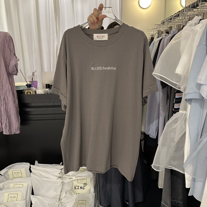 BLISS韓國代購女裝新品職業推薦熱賣時尚26春夏人氣休閑T恤BLISST恤圖色2