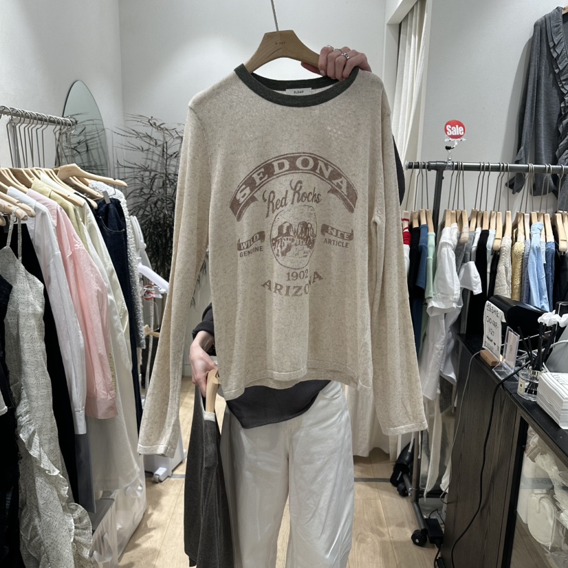 DDAY韓國代購女士新品推薦時尚休閑熱賣26春夏職業長袖T恤DDAY長袖T恤圖色1