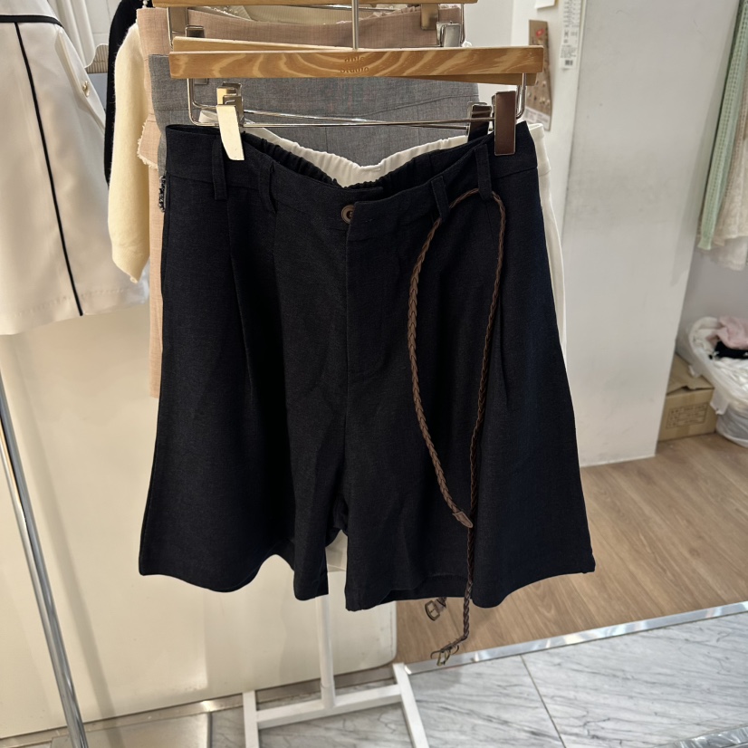 ABLESTUDIO韓國代購女士新品熱賣人氣26春夏短褲不含腰帶棉ABLESTUDIO短褲圖色2