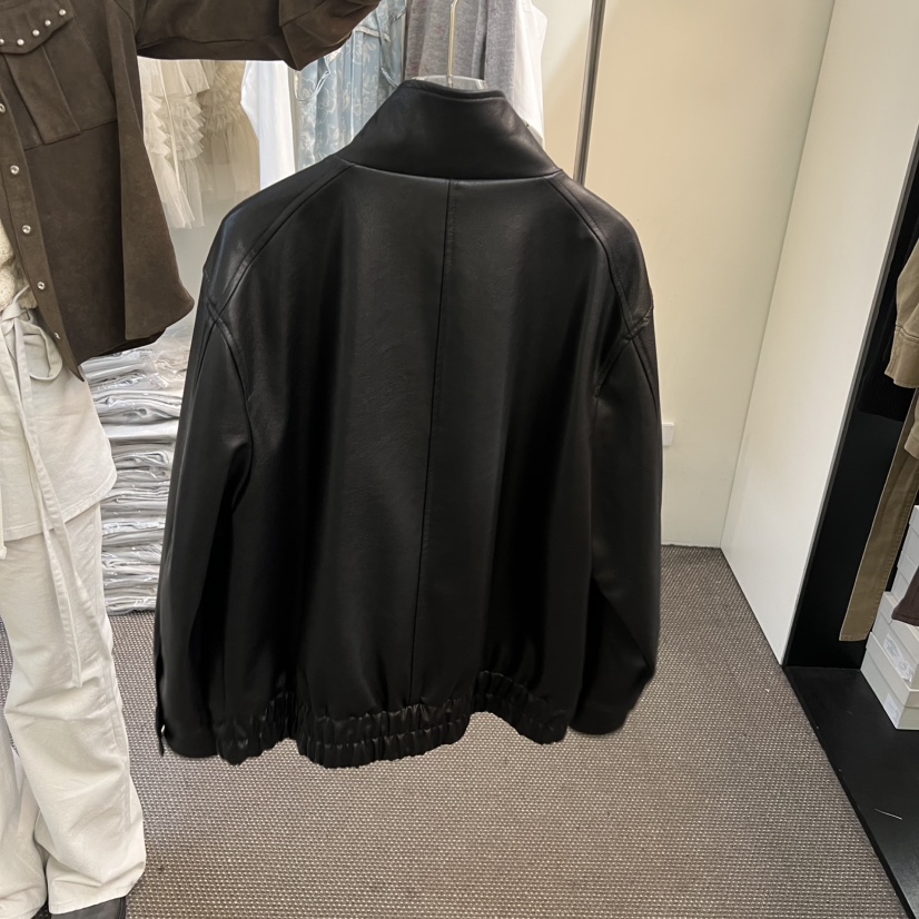 MORE THAN YESTERDAY/LOVE YOU SO MUCH韓國代購女士新款職業皮衣高領LYSM/MORE THAN YESTERDAY皮衣