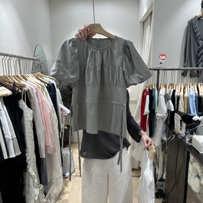 DDAY韓國直郵女士新品推薦熱賣26春夏職業時尚襯衫蕾絲衫DDAY襯衫/蕾絲衫圖色2