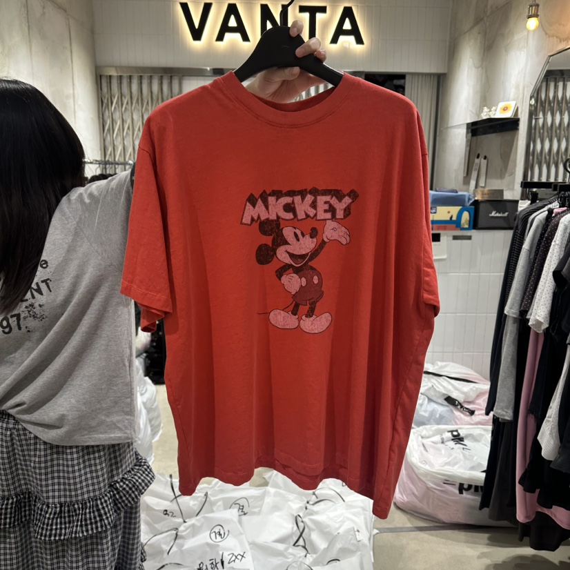 VANTA韓國東大門代購女士新款26春夏休閑職業時尚T恤復古VANTAT恤圖色2