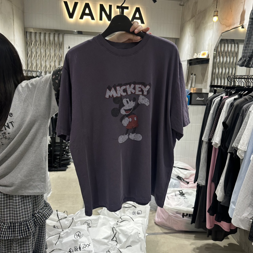 VANTA韓國東大門代購女士新款26春夏休閑職業時尚T恤復古VANTAT恤圖色3