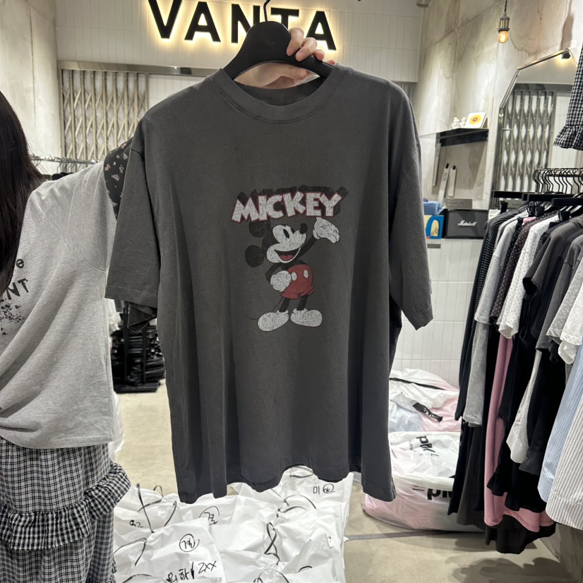 VANTA韓國東大門代購女士新款26春夏休閑職業時尚T恤復古VANTAT恤圖色4