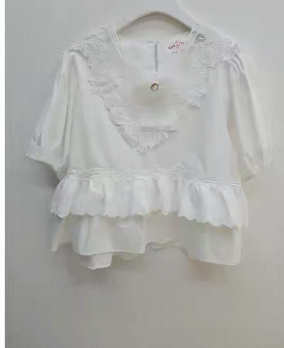 REDPIG韓國東大門代購女士新品時尚26春夏休閑襯衫蕾絲衫Red Pig襯衫/蕾絲衫圖色1