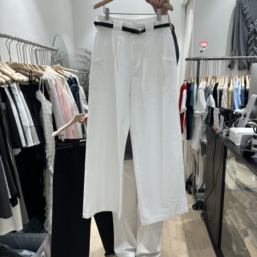 DDAY韓國東大門直郵女士新款熱賣職業26春夏休閑褲含腰帶DDAY休閑褲圖色1