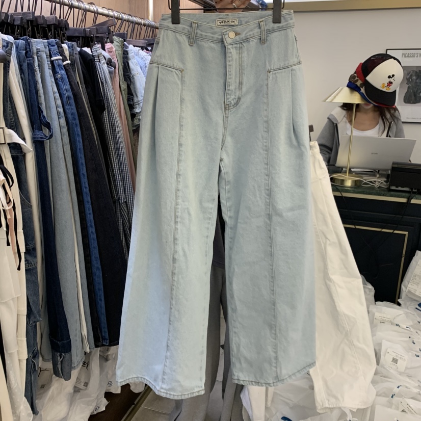 VIRKIN韓國直郵實拍女裝新品熱賣26春夏人氣推薦休閑牛仔褲VIRKIN牛仔褲圖色2