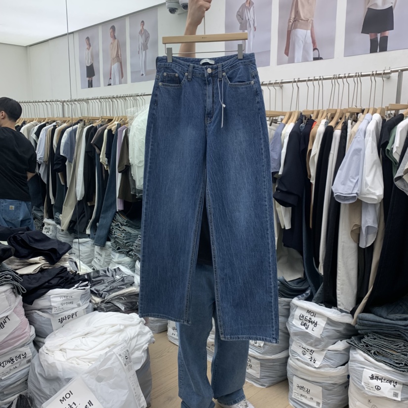 MOI-A韓國直郵實拍女士新款時尚26春夏熱賣人氣職業牛仔褲MOI-A牛仔褲圖色1