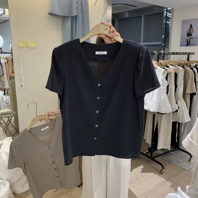 W AND J韓國東大門代購女裝新品人氣襯衫蕾絲衫不含腰帶W AND J襯衫/蕾絲衫圖色3