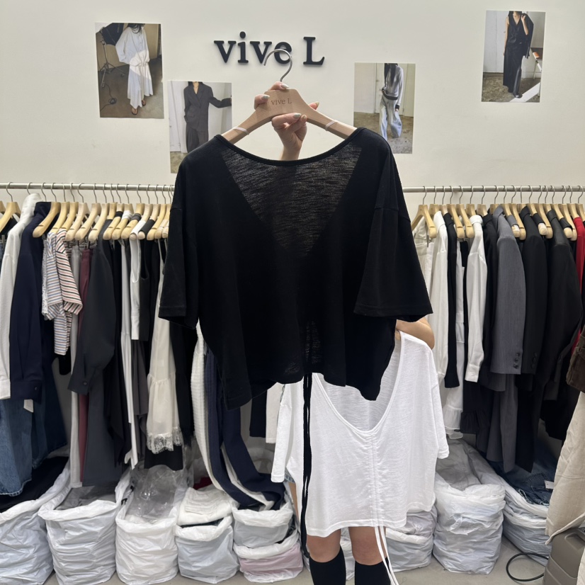 VIVEL韓國東大門代購女裝新品推薦時尚熱賣休閑職業26春夏T恤VIVELT恤圖色2