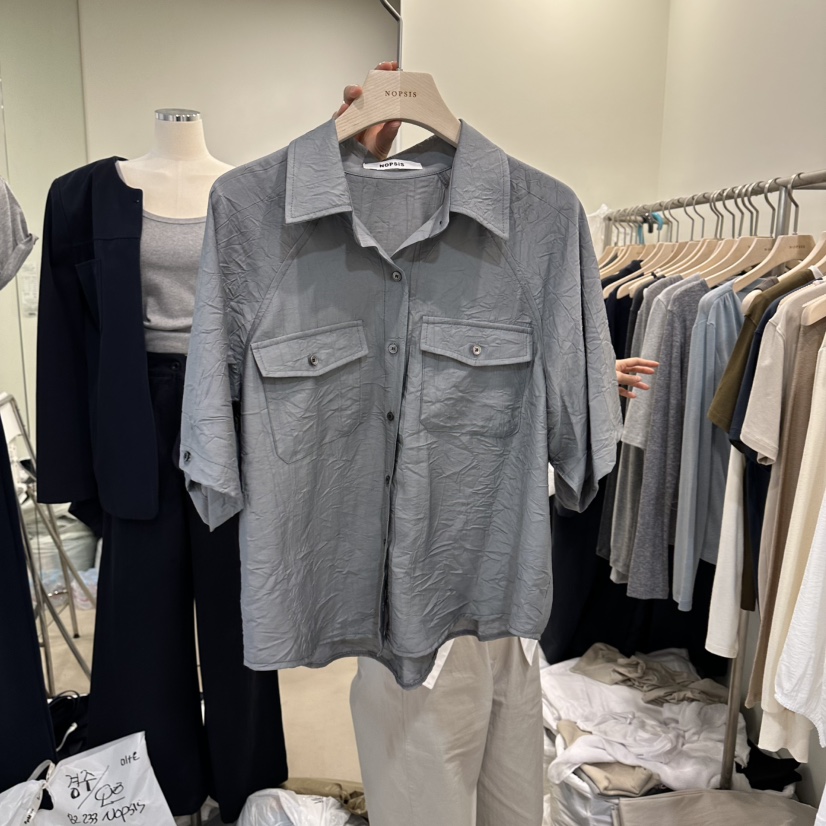 NOPSIS韓國東大門直郵女裝新品26春夏職業推薦襯衫蕾絲衫NOPSIS襯衫/蕾絲衫圖色2