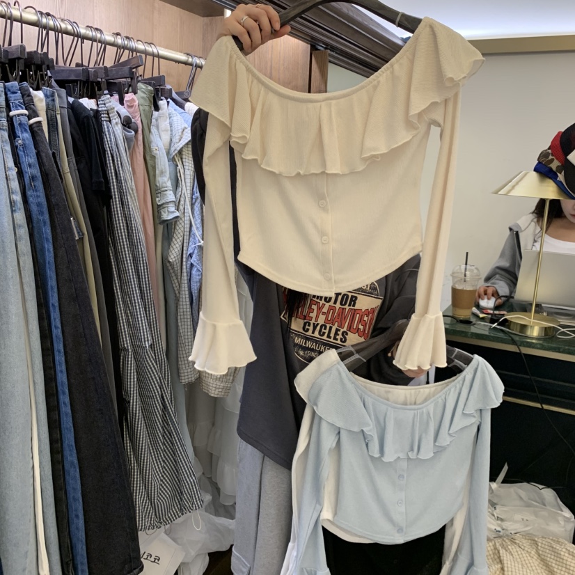 VIRKIN韓國直郵女士新品時尚休閑推薦人氣職業26春夏長袖T恤VIRKIN長袖T恤圖色2