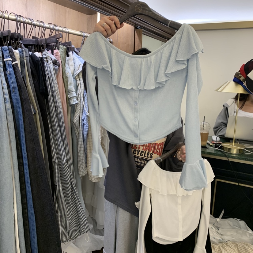 VIRKIN韓國直郵女士新品時尚休閑推薦人氣職業26春夏長袖T恤VIRKIN長袖T恤圖色3