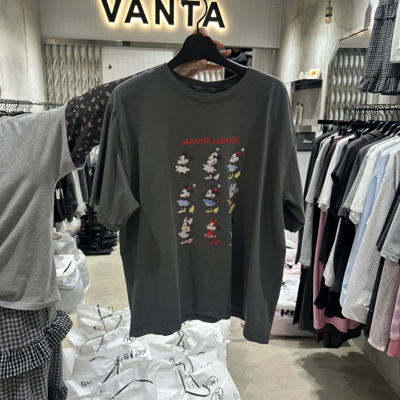 VANTA韓國東大門直郵女裝新品職業時尚26春夏推薦人氣T恤VANTAT恤圖色2