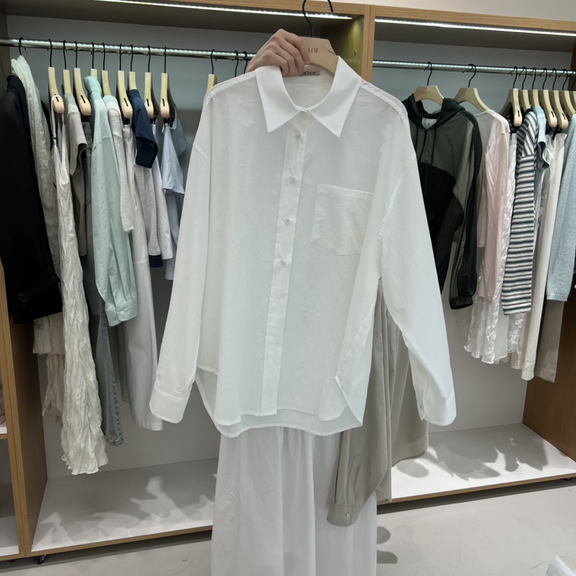 ALOT韓國東大門代購女士新品推薦熱賣職業襯衫蕾絲衫褶皺A LOT襯衫/蕾絲衫圖色2