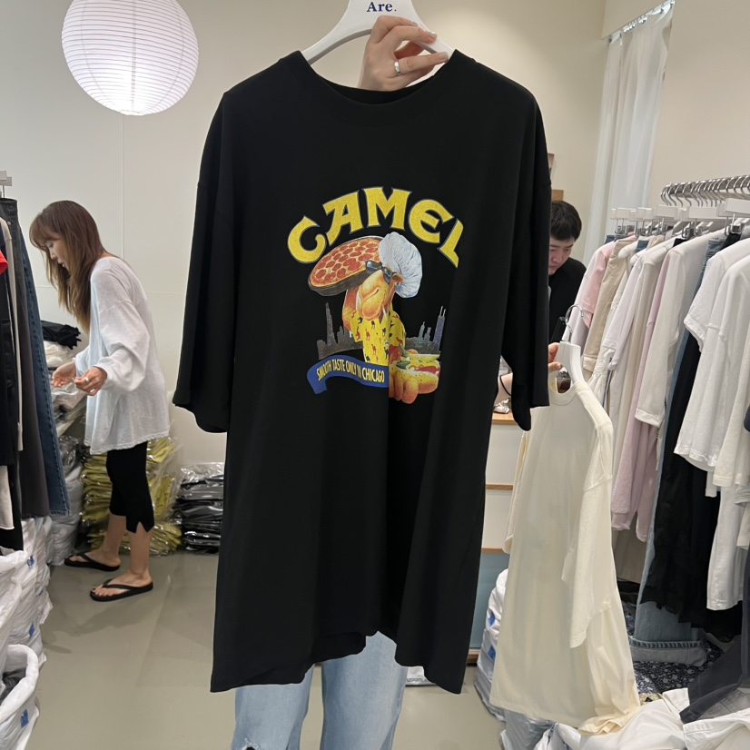 ARE韓國東大門直郵女裝新品休閑推薦職業熱賣時尚26春夏T恤ARE YOU/ARET恤圖色3