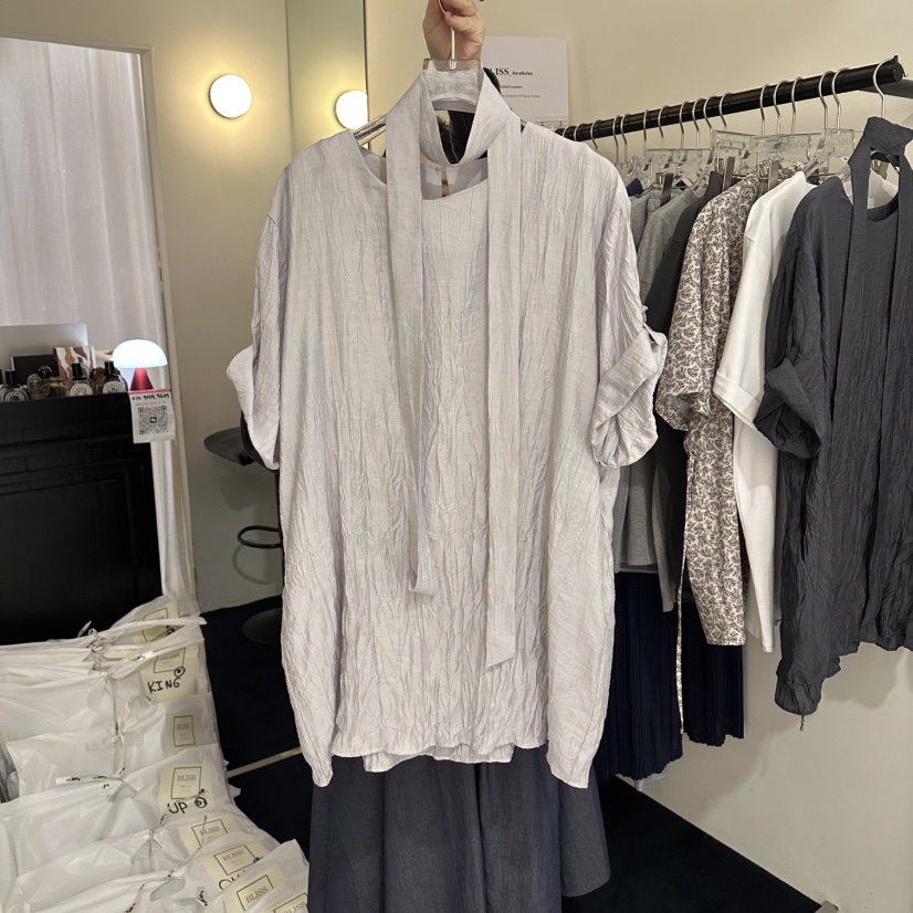 BLISS韓國東大門直郵女裝新款休閑推薦人氣熱賣連衣裙含圍巾BLISS連衣裙圖色2