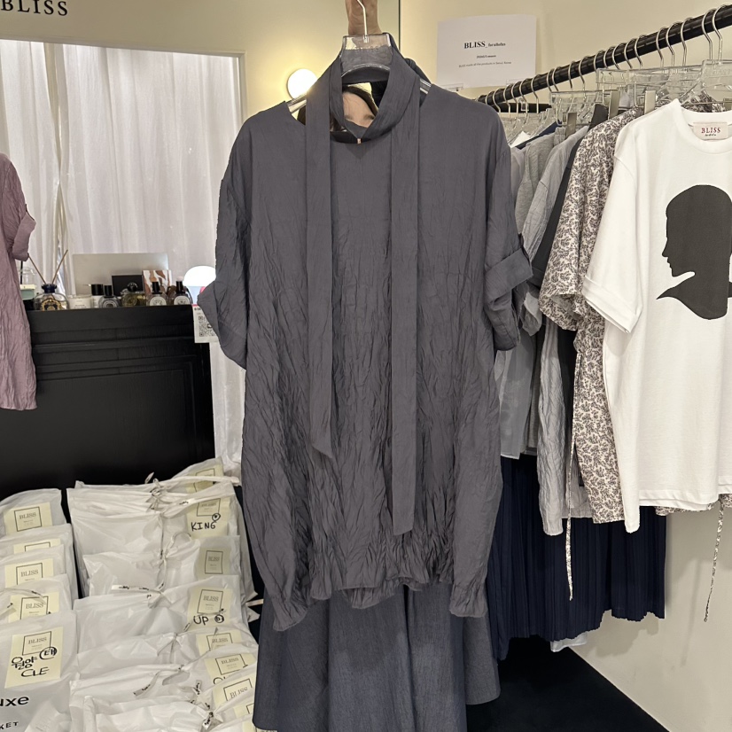 BLISS韓國東大門直郵女裝新款休閑推薦人氣熱賣連衣裙含圍巾BLISS連衣裙圖色3