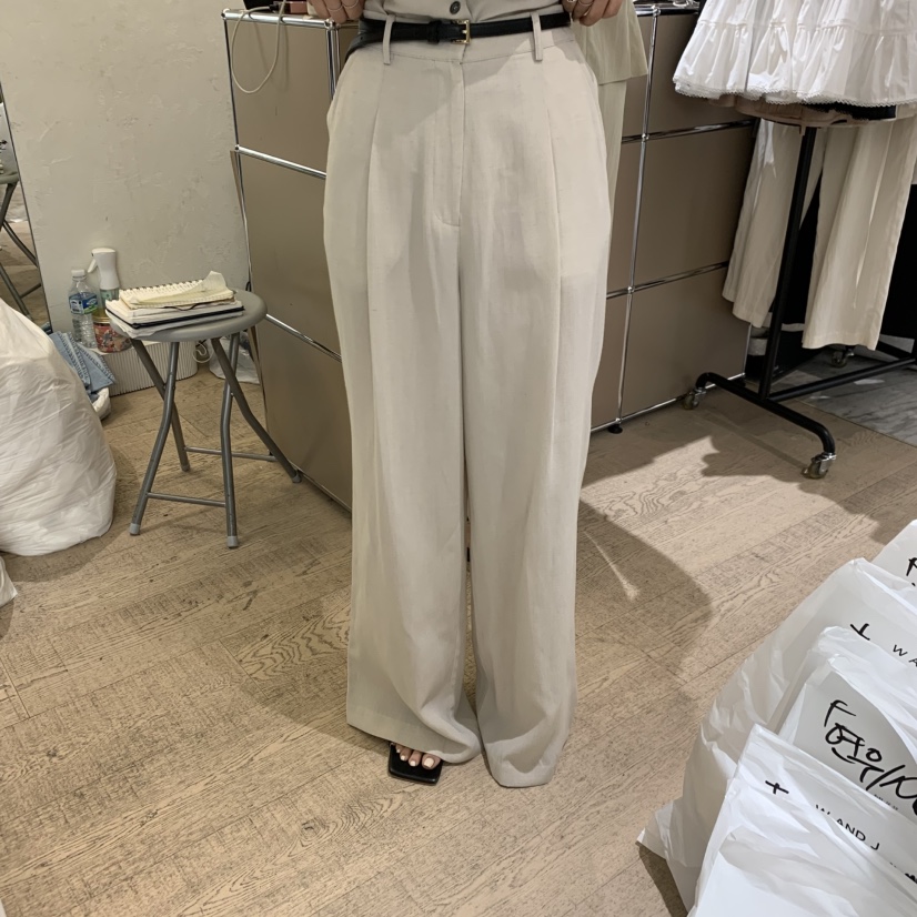 W AND J韓國東大門代購女裝新款休閑職業休閑褲不含腰帶W AND J休閑褲圖色1