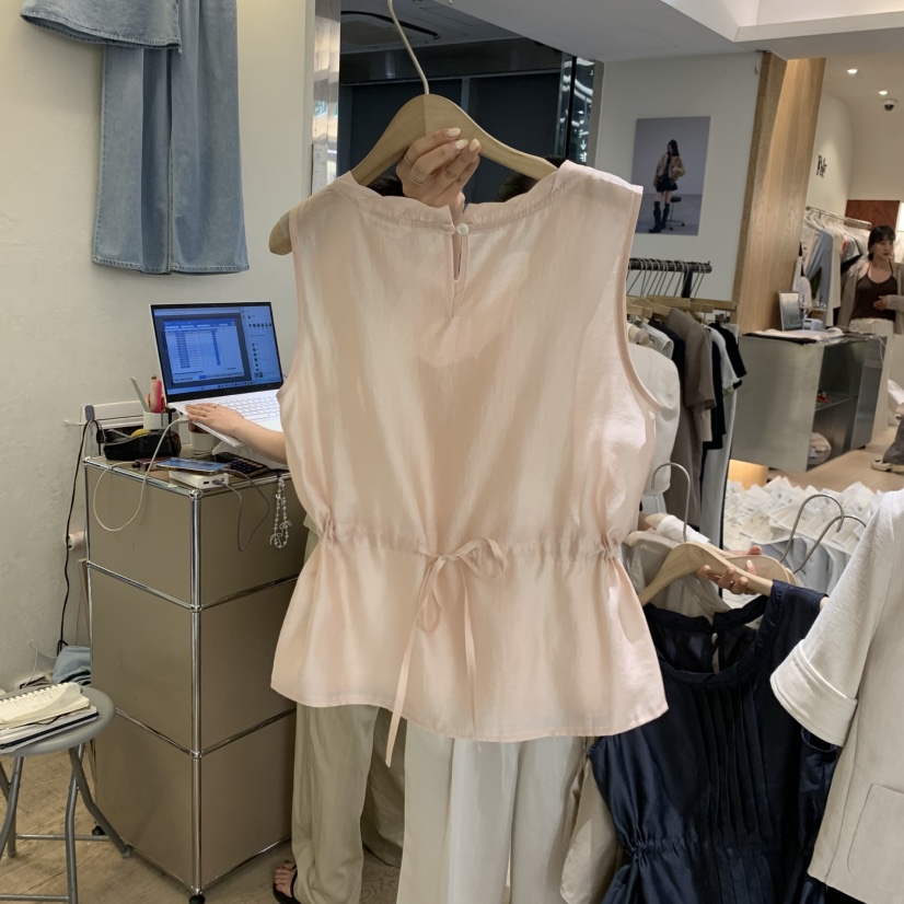 W AND J韓國直郵實拍女裝新款職業休閑推薦熱賣吊帶背心W AND J吊帶/背心