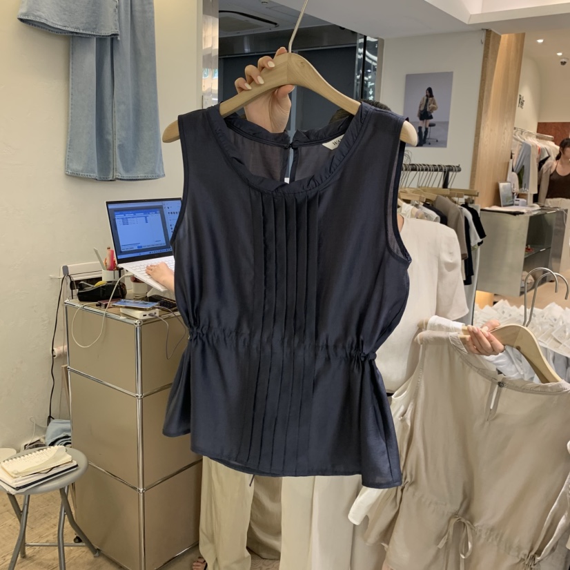 W AND J韓國直郵實拍女裝新款職業休閑推薦熱賣吊帶背心W AND J吊帶/背心圖色2