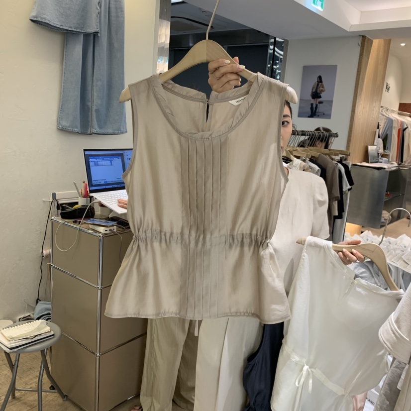 W AND J韓國直郵實拍女裝新款職業休閑推薦熱賣吊帶背心W AND J吊帶/背心圖色3