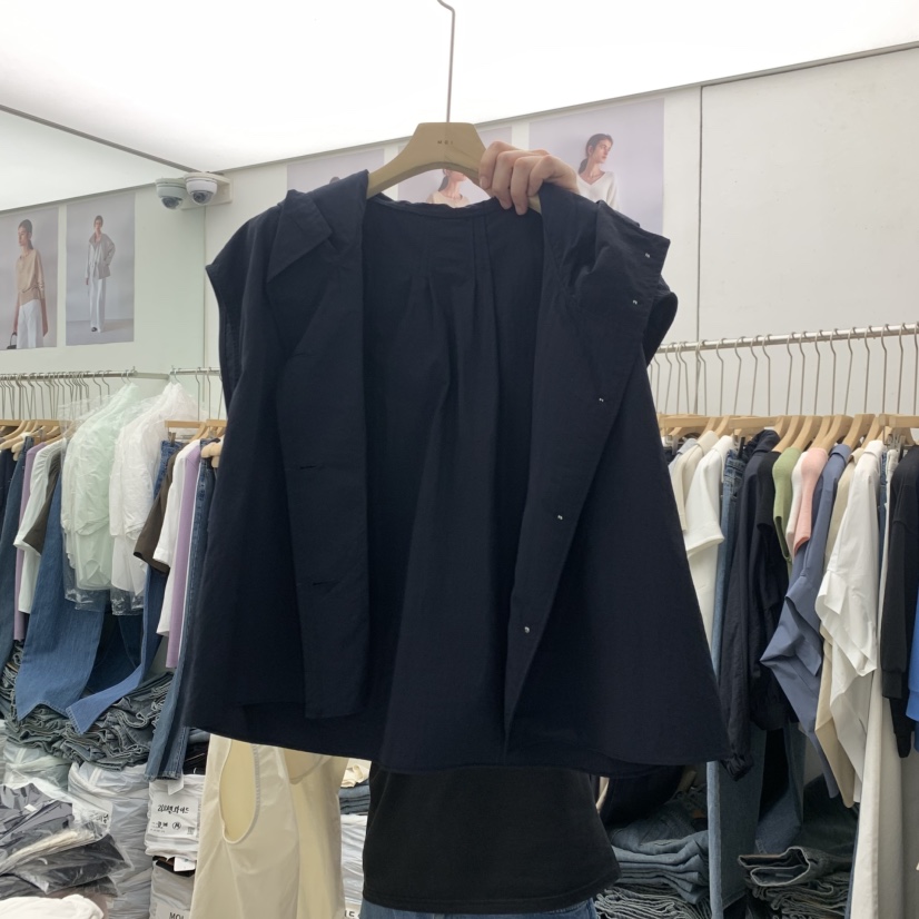 MOI-A韓國東大門代購女士新款熱賣休閑人氣26春夏馬甲連帽MOI-A馬甲圖色2