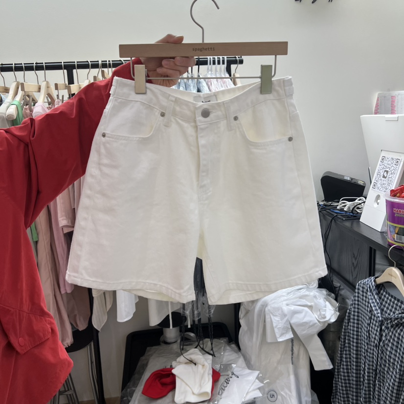 SPAGHETTI韓國代購女士新品時尚26春夏職業休閑人氣推薦短褲spaghetti短褲圖色1