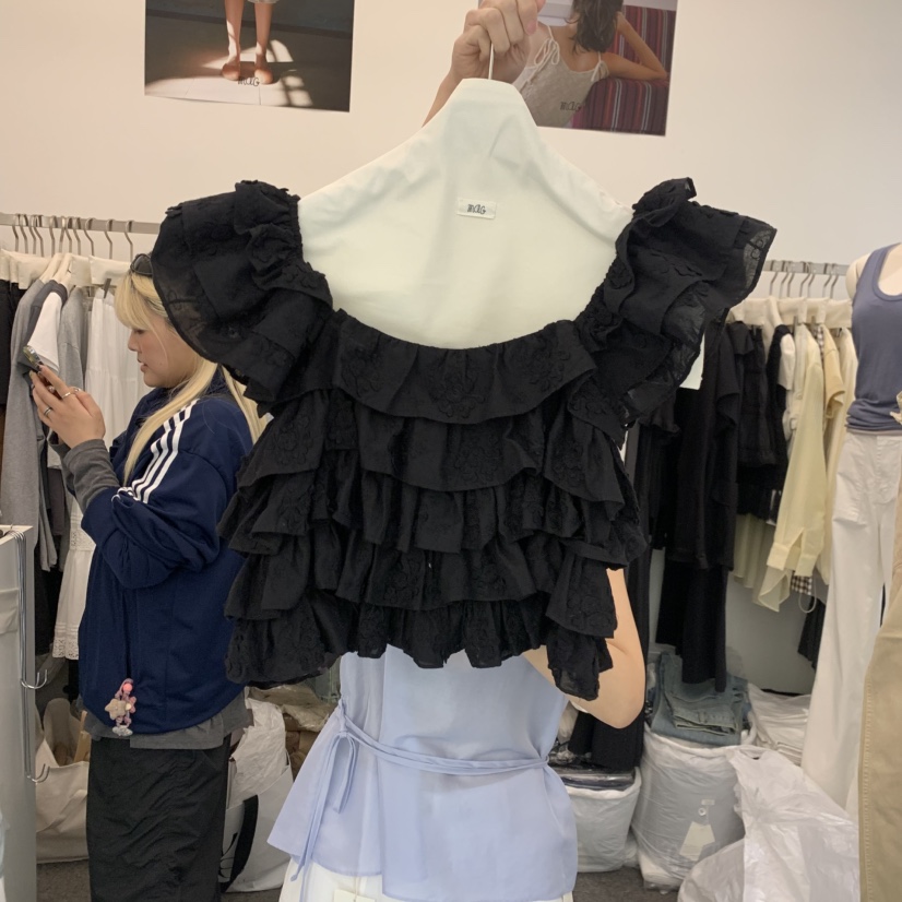 MAG韓國代購女裝新款休閑職業熱賣26春夏人氣時尚襯衫蕾絲衫MAG襯衫/蕾絲衫圖色2