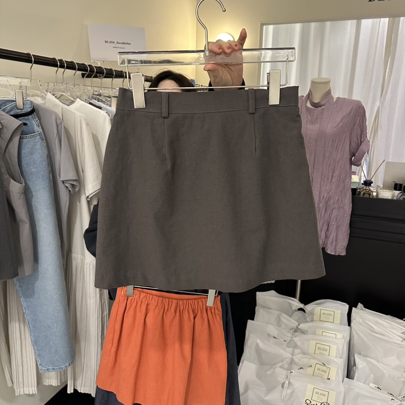 BLISS韓國直郵實拍女裝新款時尚休閑熱賣職業人氣26春夏短裙BLISS短裙圖色2