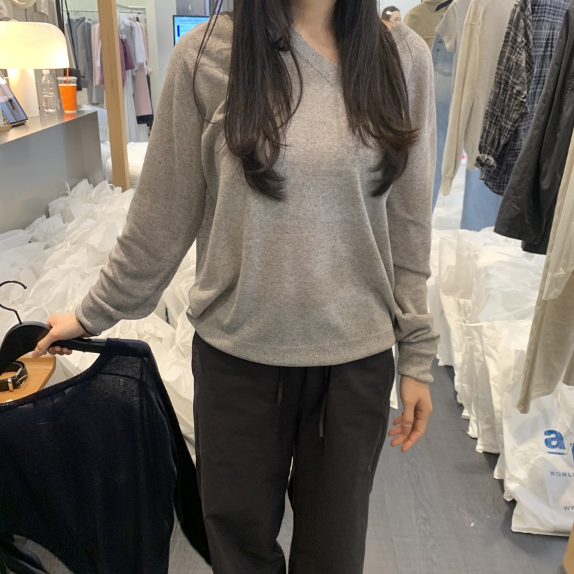 OBJECT韓國代購女士新款推薦時尚人氣熱賣26春夏針織衫V領OBJECT針織衫圖色3