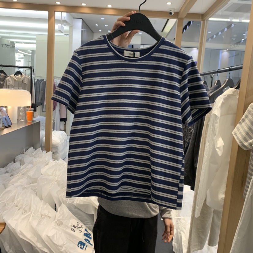OBJECT韓國代購女裝新品熱賣26春夏人氣時尚職業休閑T恤棉布OBJECTT恤圖色2