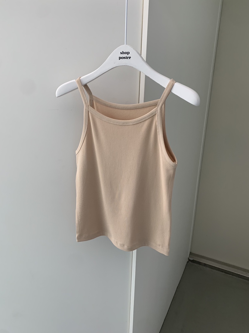 SHOP POSTER韓國直郵實拍女裝新品時尚熱賣吊帶背心羅紋SHOP_POSTER吊帶/背心圖色3