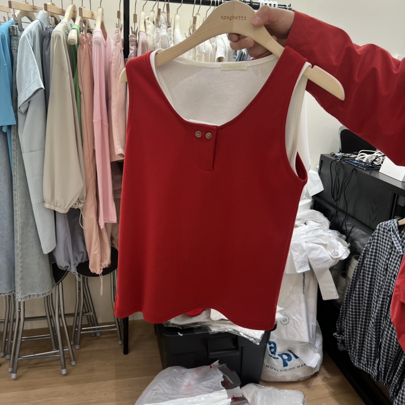 SPAGHETTI韓國直郵女士新品熱賣26春夏職業推薦人氣吊帶背心spaghetti吊帶/背心圖色2