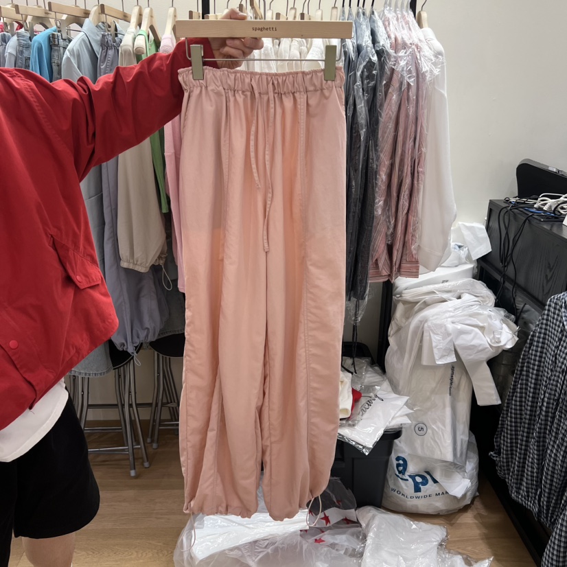 SPAGHETTI韓國直郵女士新款26春夏時尚休閑推薦休閑褲尼龍spaghetti休閑褲圖色2