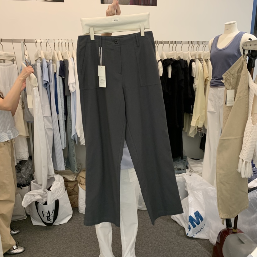 MAG韓國東大門直郵女裝新款熱賣時尚休閑26春夏休閑褲人字紋MAG休閑褲圖色1